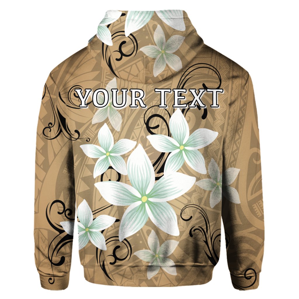 Custom Hawaiian Plumeria Polynesian Hoodie Gold - Polynesian Pride