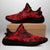 Hawaiian Sneakers YZ Polynesian Turtle Palm And Sea Pebbles Red AH - Polynesian Pride