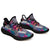 Hawaiian Sneakers YZ Tropical Exotic Leaves And Flowers On Geometrical Ornament Black - Polynesian Pride