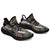 Hawaiian Sneakers YZ Tropical Hibiscus Monstera Leaf Black - Polynesian Pride