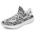 Hawaiian Sneakers YZ Tropical Palm Leaves And Flowers White - Polynesian Pride