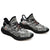 Hawaiian Sneakers YZ Tropical Palm Leaves And Flowers Black - Polynesian Pride