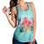Hawaiian Tropical Strelitzia Hibiscus Plumeria Centre Racerback Tank - AH - Polynesian Pride