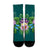 Hawaiian Tropical Strelitzia Plumeria Orchids Hibiscus Polynesian Crew Socks - AH - Polynesian Pride