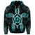 Custom Hawaiian Turtle and Hibiscus Polynesian Hoodie Turquoise - Polynesian Pride