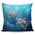 Hawaiian Turtle Swim With Fish In The Ocean Polynesian Pillow Covers - AH Pillow Covers Black - Polynesian Pride