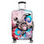 Hawaiian Wave Hibiscus Watercolor Turtle Polynesian Luggage Covers - AH Black - Polynesian Pride