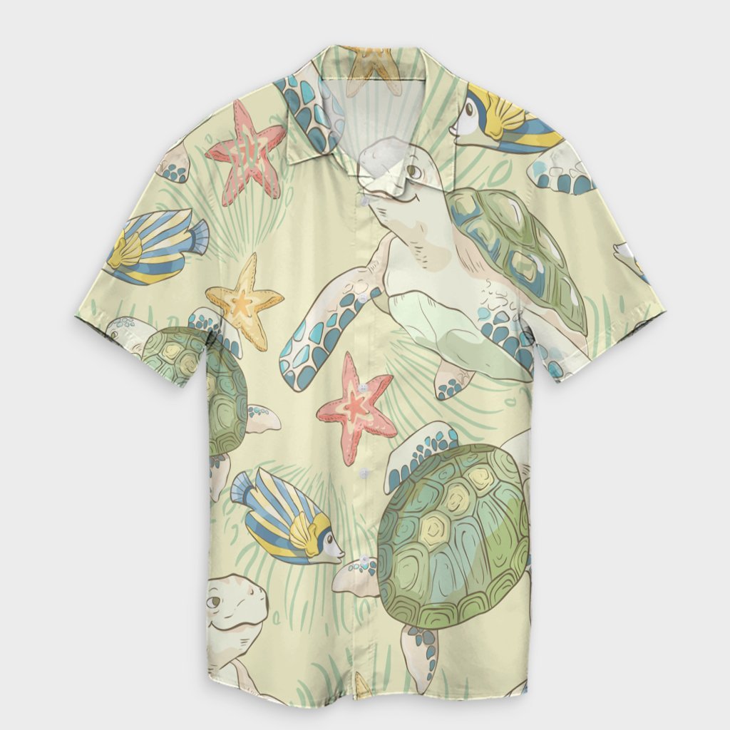 Hawaiian World Animals In Sea Hawaiian Shirt - AH Unisex Black - Polynesian Pride