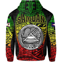 American Samoa Reggae Hoodie Gel Style - Polynesian Pride
