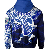 Manu Samoa Rugby Zip Hoodie Dab Trend Creative - Polynesian Pride