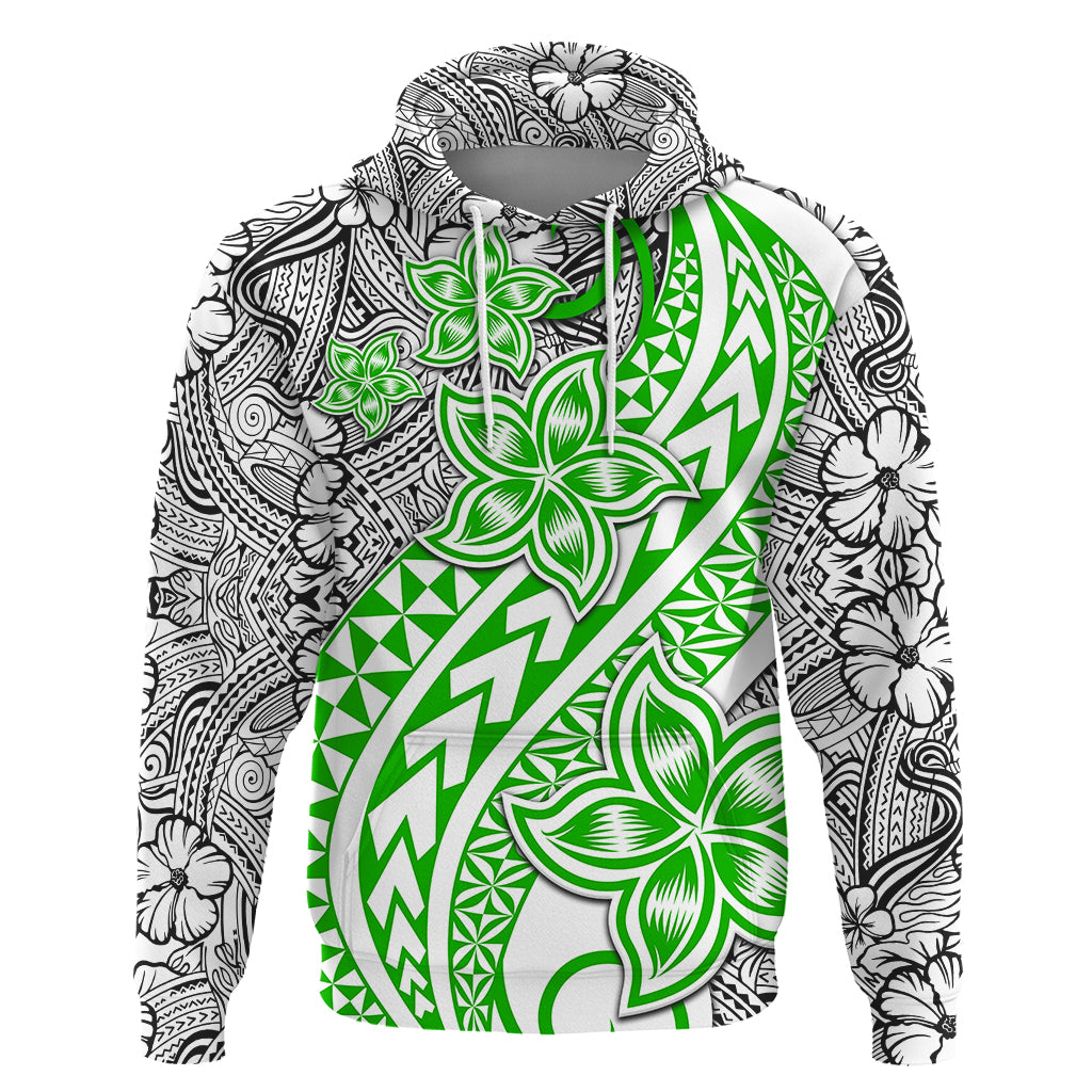 Traditional Polynesian Tribal Tattoo Retro Couple Hoodie Green LT9 - Polynesian Pride
