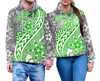 Traditional Polynesian Tribal Tattoo Retro Couple Hoodie Green LT9 - Polynesian Pride