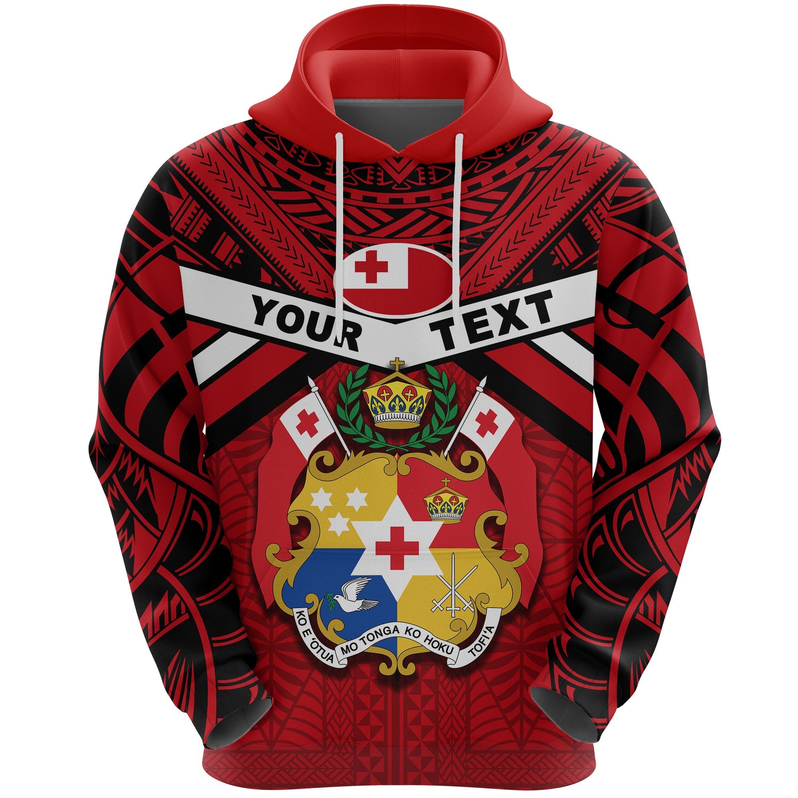 Custom Tonga Rugby Hoodie Mate Maa Tonga Unisex Red - Polynesian Pride