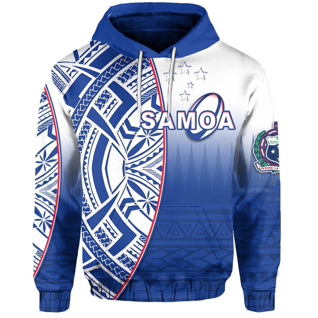 Custom Manu Samoa Rugby Hoodie Impressive Version Custom Text and Number - Polynesian Pride