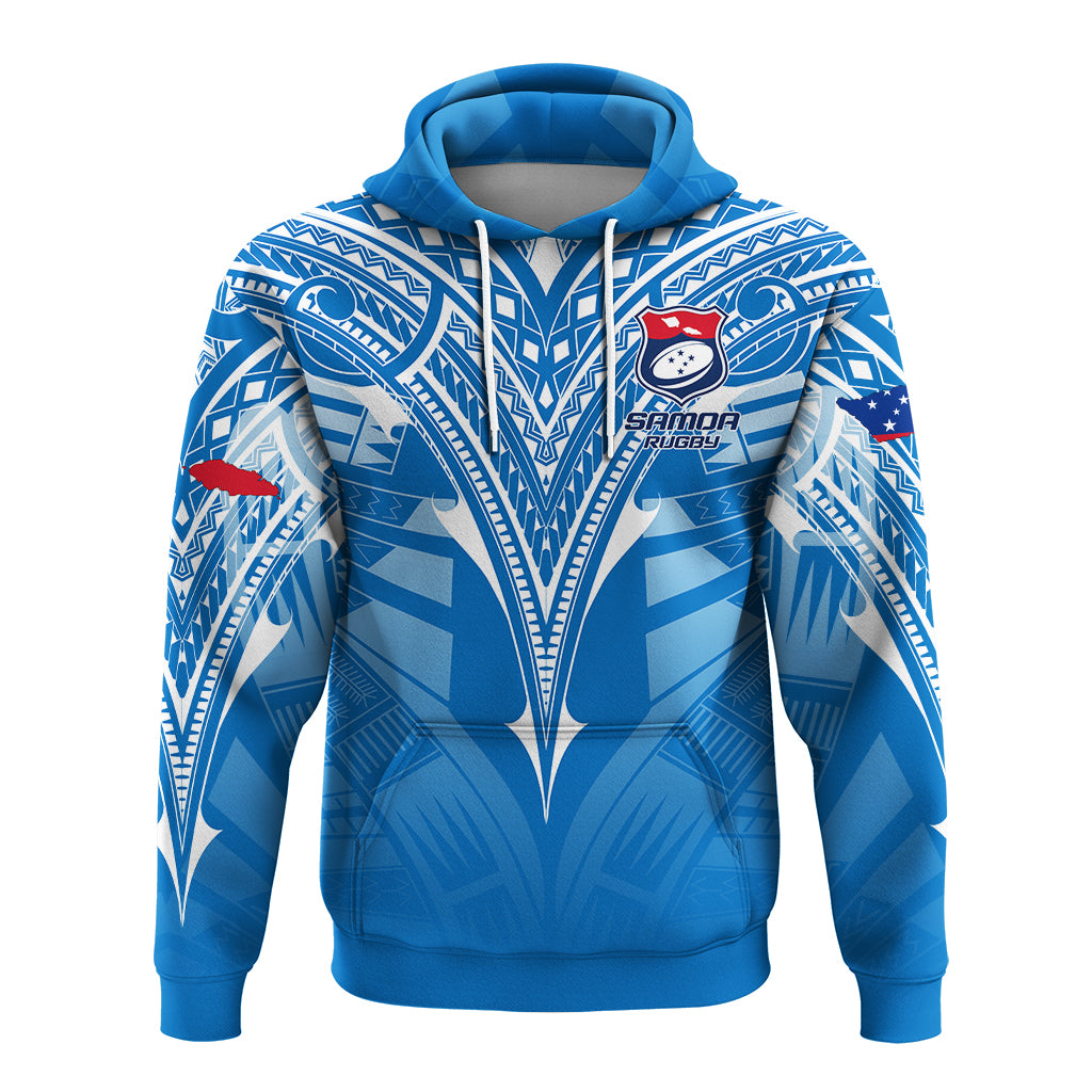 Samoa Rugby Toa Samoa Blue Style Hoodie LT2 - Polynesian Pride