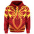 Hawaii Kanaka Polynesian Football Jersey Hoodie Red and Yellow Bernice Style - Polynesian Pride