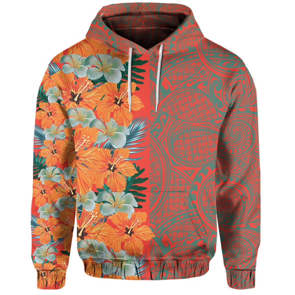 Tropical Polynesian Hawaiian Hoodie Haka Style - Polynesian Pride