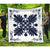 Hawaiian Quilt Maui Plant And Hibiscus Premium Quilt - Indigo White - AH Indigo - Polynesian Pride