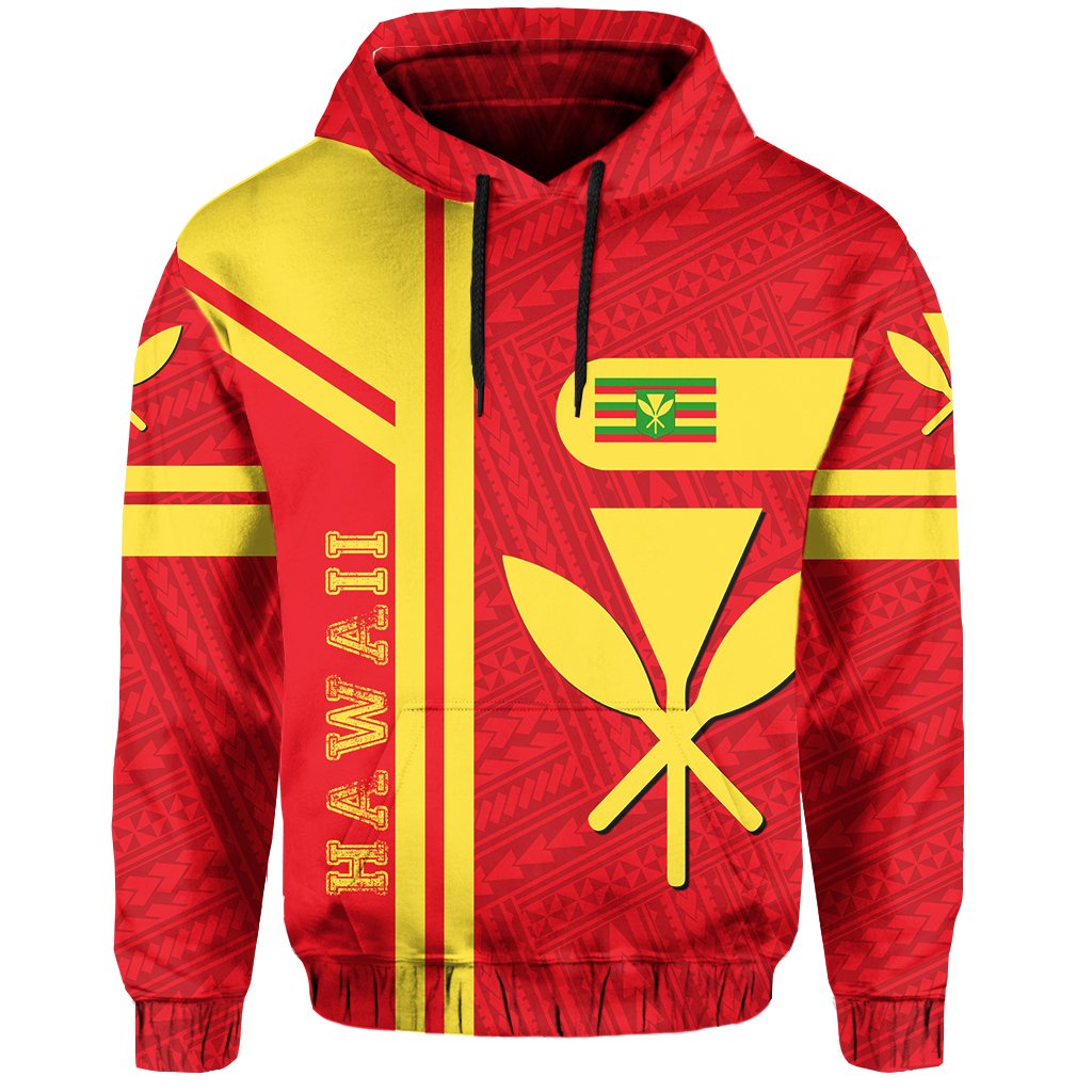 Kanaka Maoli Flag Polynesian Hoodie Morale Style - Polynesian Pride