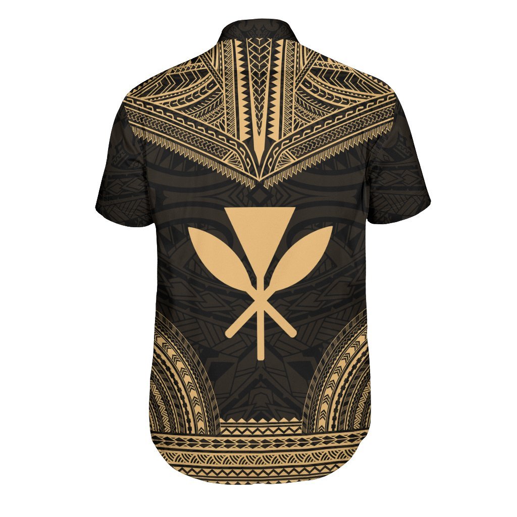 Kanaka Maoli Polynesian Chief Shirt - Gold Version - Polynesian Pride