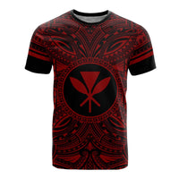 Kanaka Maoli All T Shirt Kanaka Maoli Coat Of Arms Polynesian Red Black Unisex Red - Polynesian Pride
