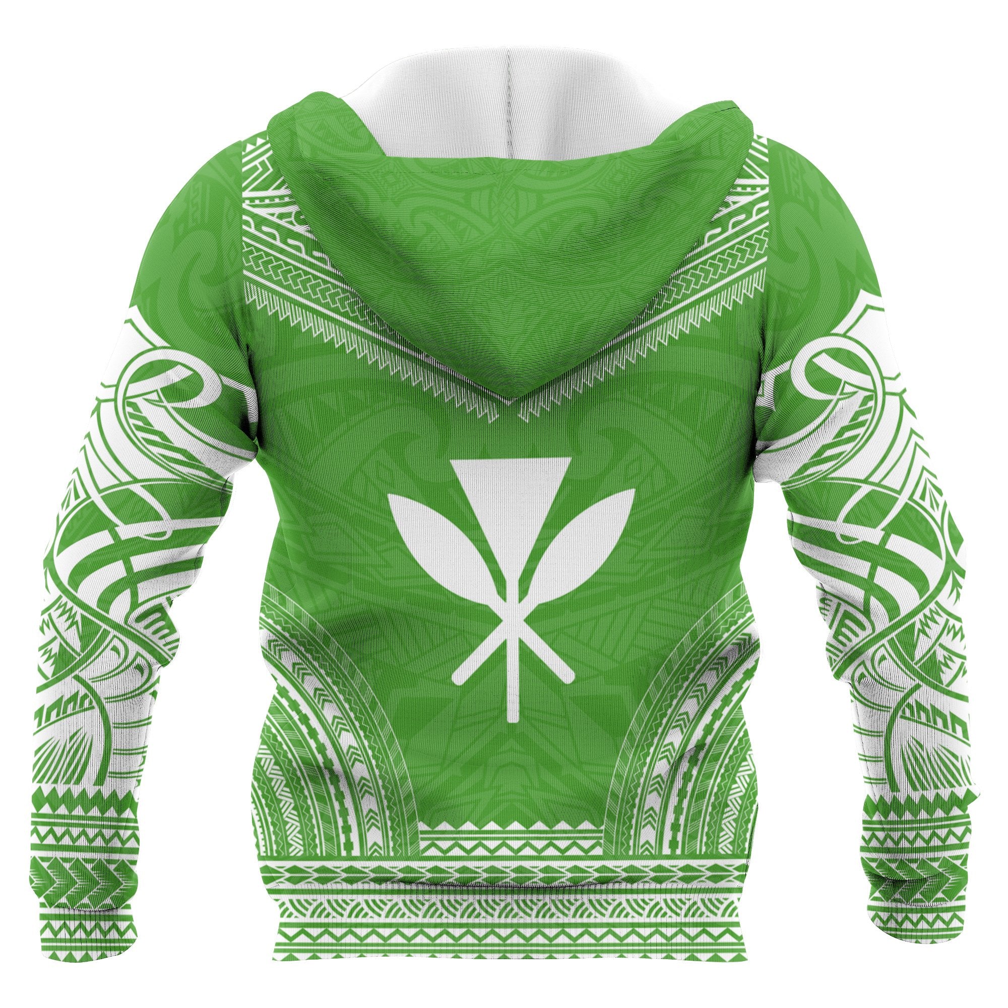 Kanaka Maoli Polynesian Chief Custom Zip up Hoodie Flag Version Unisex Blue - Polynesian Pride