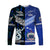 Samoa And New Zealand Long Sleeve Shirt Together - Blue LT8 Unisex Blue - Polynesian Pride
