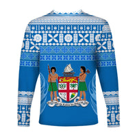 Bula Fiji Long Sleeve Shirt Tapa Pattern LT13 - Polynesian Pride