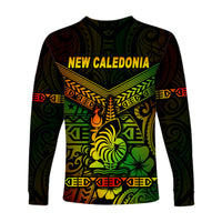 New Caledonia Long Sleeve Shirts Simple Style - Reggae LT8 - Polynesian Pride