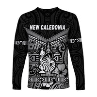 New Caledonia Long Sleeve Shirts Simple Style - Black LT8 - Polynesian Pride