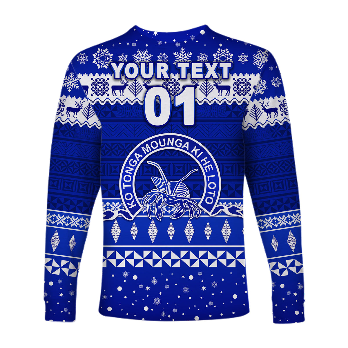(Custom Personalised) Queen Salote College Christmas Long Sleeve Shirt Simple Style LT8 - Polynesian Pride