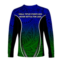 Papua New Guinea Kubalia Tertiary Students Union Long Sleeve Shirts Blue LT8 - Polynesian Pride