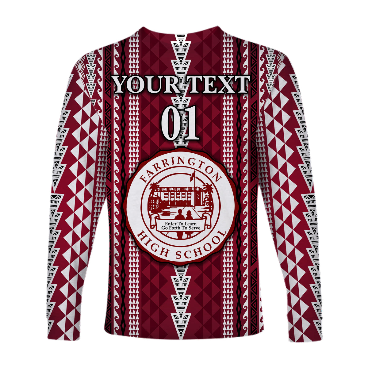 (Custom Personalised) Hawaii Farrington High School Long Sleeve Shirts Simple Style LT8 - Polynesian Pride