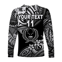 (Custom Personalised) FSM Pohnpei Long Sleeve Shirts Unique Vibes - Black LT8 - Polynesian Pride