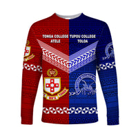 (NAULIVOU TUPOU) Kolisi Tonga College Atele And Tupou College Toloa Long Sleeve Shirt Together LT8 - Polynesian Pride