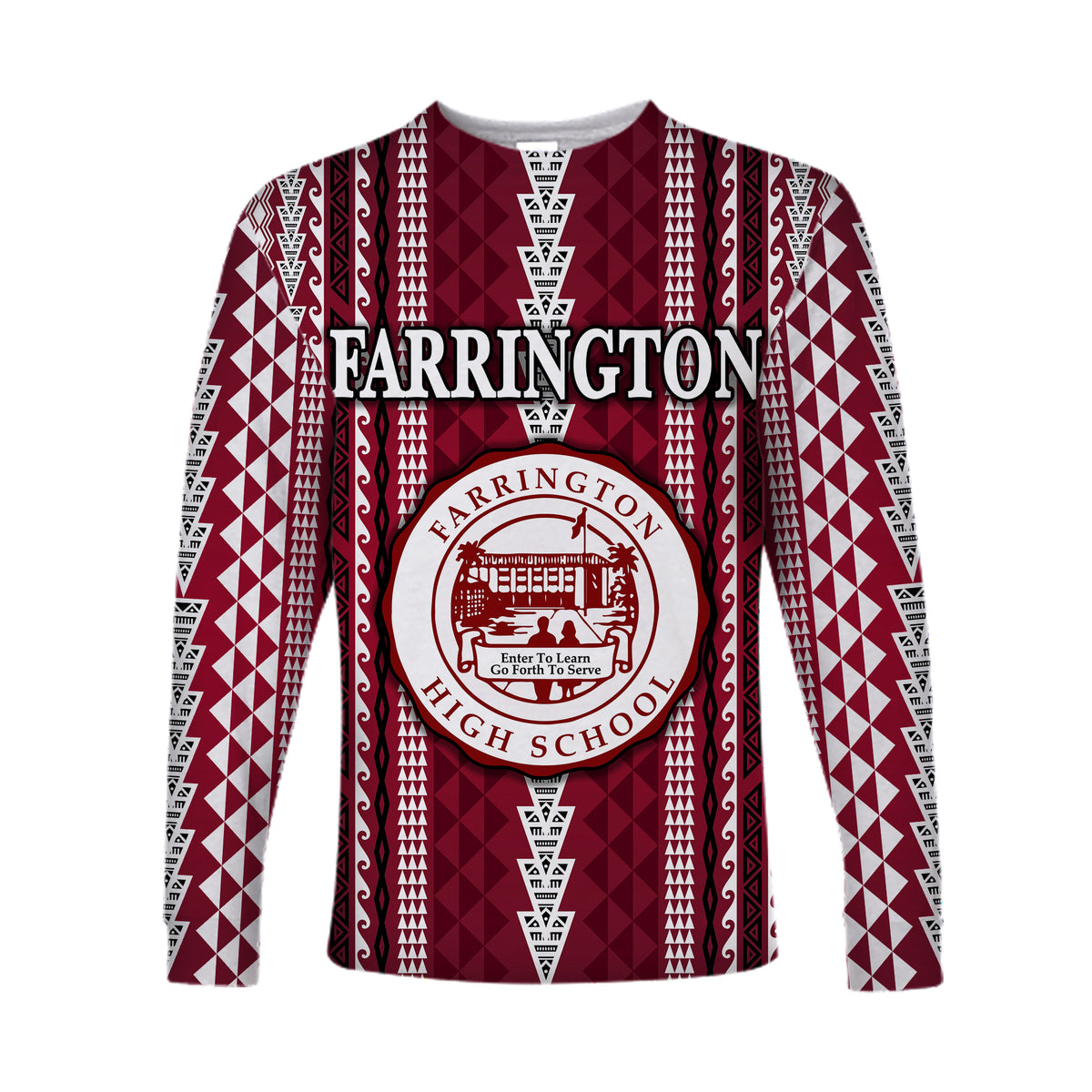 (Custom Personalised) Hawaii Farrington High School Long Sleeve Shirts Simple Style LT8 - Polynesian Pride