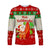 (Custom Personalised) Hawaii Christmas Long Sleeve Shirt Santa Claus Surfing Simple Style - Beige Red LT8 - Polynesian Pride