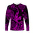 (Custom Personalised) Hawaii Angry Shark Polynesian Long Sleeve Shirt Unique Style - Pink LT8 Unisex Pink - Polynesian Pride