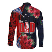 Samoa Fathers Day Long Sleeve Button Shirt Polynesian Best Dad Ever LT13 - Polynesian Pride