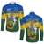 (Custom Personalised) Solomon Islands Long Sleeve Button Shirt Happy 44th Independence Anniversary Polynesian Pattern LT14 Unisex Blue - Polynesian Pride