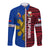 Philippines Long Sleeve Button Shirt Pilipinas Sun Mix Polynesian Pattern LT14 Unisex Red - Polynesian Pride