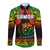 (Custom Text And Number) Samoa Rugby Long Sleeve Button Shirt Teuila Torch Ginger Gradient Style LT14 - Polynesian Pride