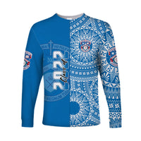 (Custom Text And Number) Apifoou Tonga College Long Sleeve Shirt Class Of Year Tongan Ngatu Pattern LT14 - Polynesian Pride