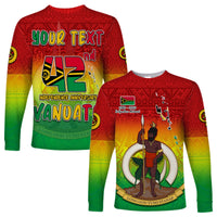 (Custom Personalised) Vanuatu Independence Day Long Sleeve Shirt 42nd Anniversary Yumi Yumi Yumi LT13 Unisex Red - Polynesian Pride