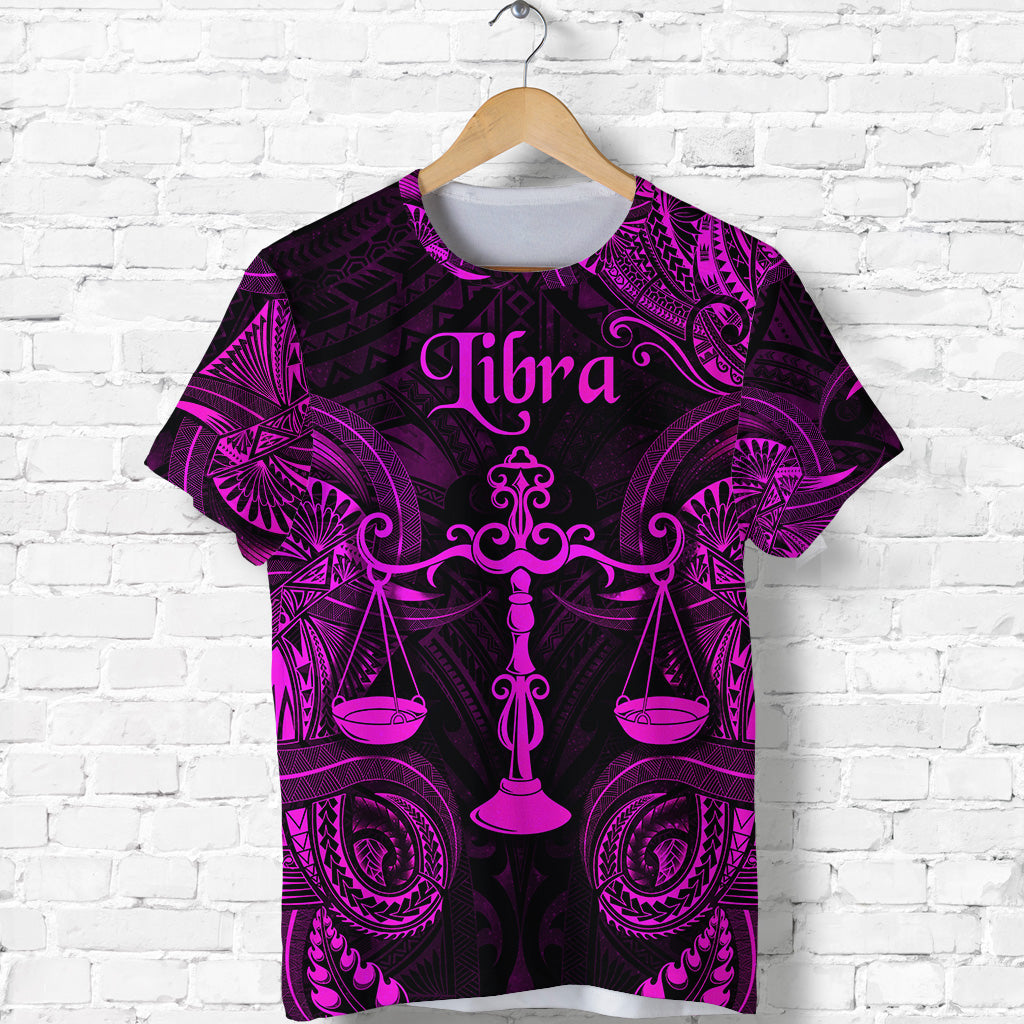 Libra Zodiac Polynesian T Shirt Unique Style Pink LT8 - Polynesian Pride