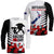 New Zealand ANZAC Day Long Sleeve Shirt Military Silver Ferns and Red Poppy LT9 Unisex Black - Polynesian Pride