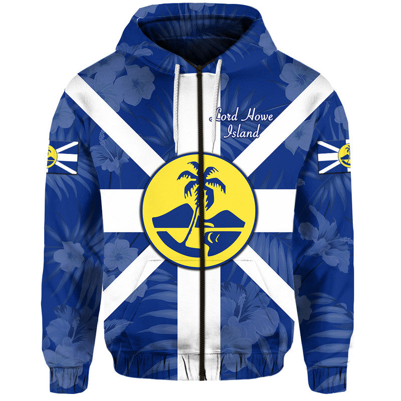 Custom Lord Howe Island Hoodie Unique Polynesian Flag Vibes LT8 Zip Hoodie - Polynesian Pride