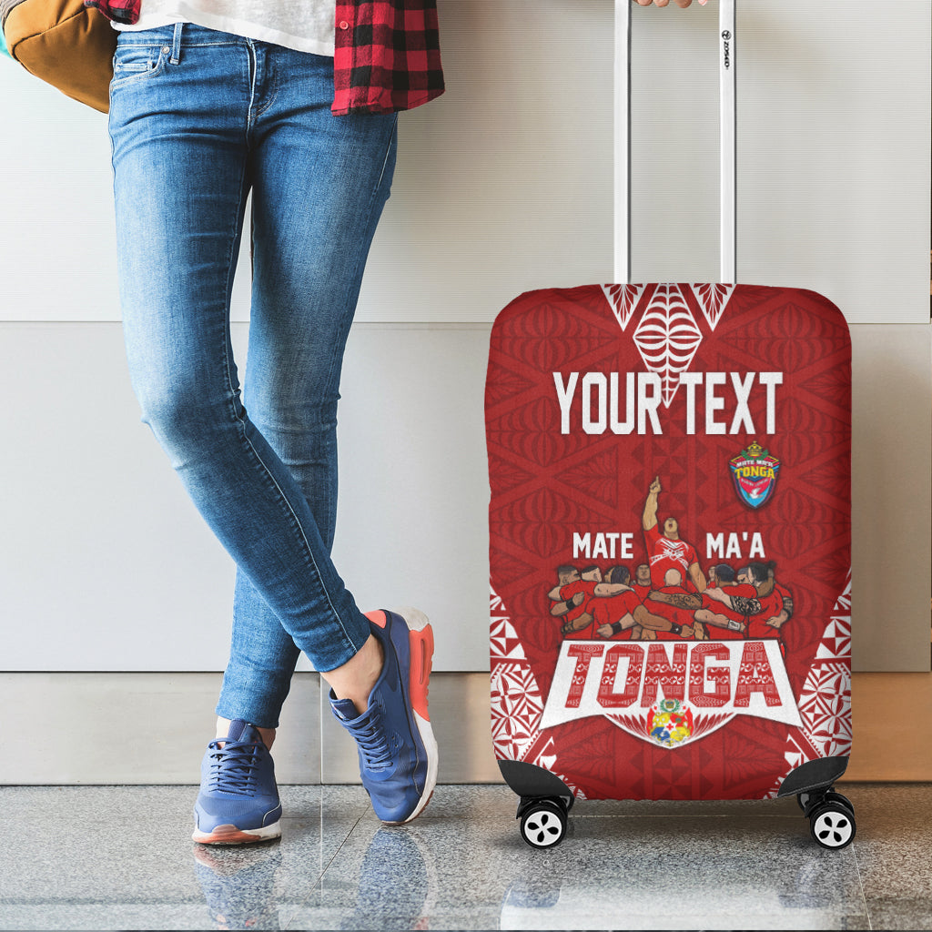 Personalised Tonga Rugby Luggage Cover Mate Ma'a Tonga Warriors LT7 - Polynesian Pride