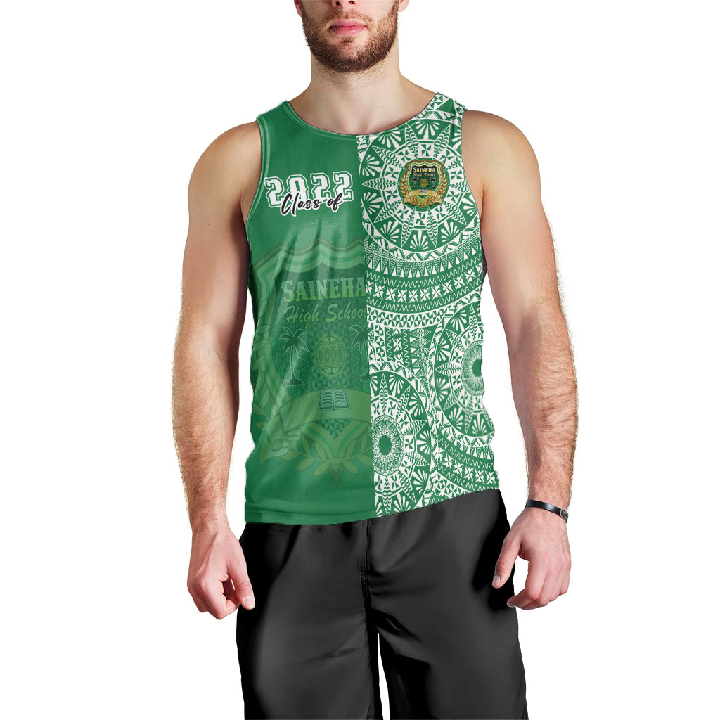 (Custom Text And Number) Tonga Saineha High School Men Tank Top Class Of Year Tongan Ngatu Pattern LT14 - Polynesian Pride