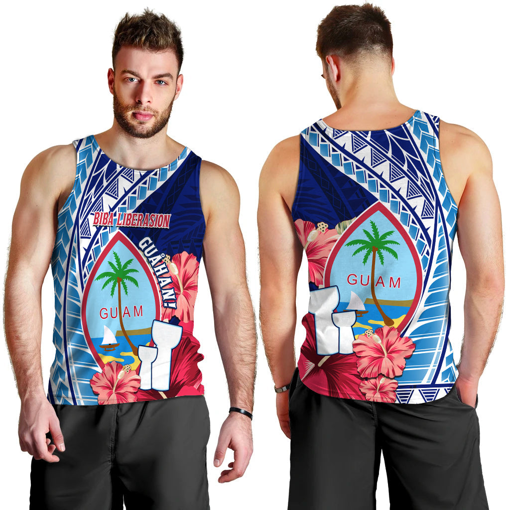 Guam Chamorro Men Tank Top Happy Liberation Day Latte Stone LT13 - Polynesian Pride